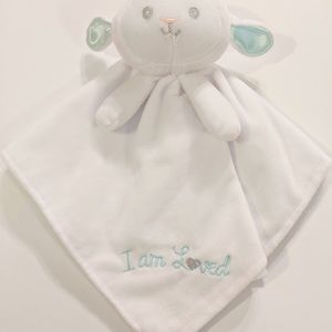 Baby starters “I am loved” lamb security blanket